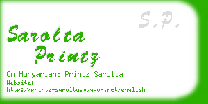 sarolta printz business card